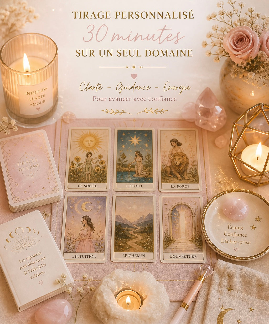 SEANCE VOYANCE PERSONNALISÉE 30mn (professionnel/ financier ou sentimental)