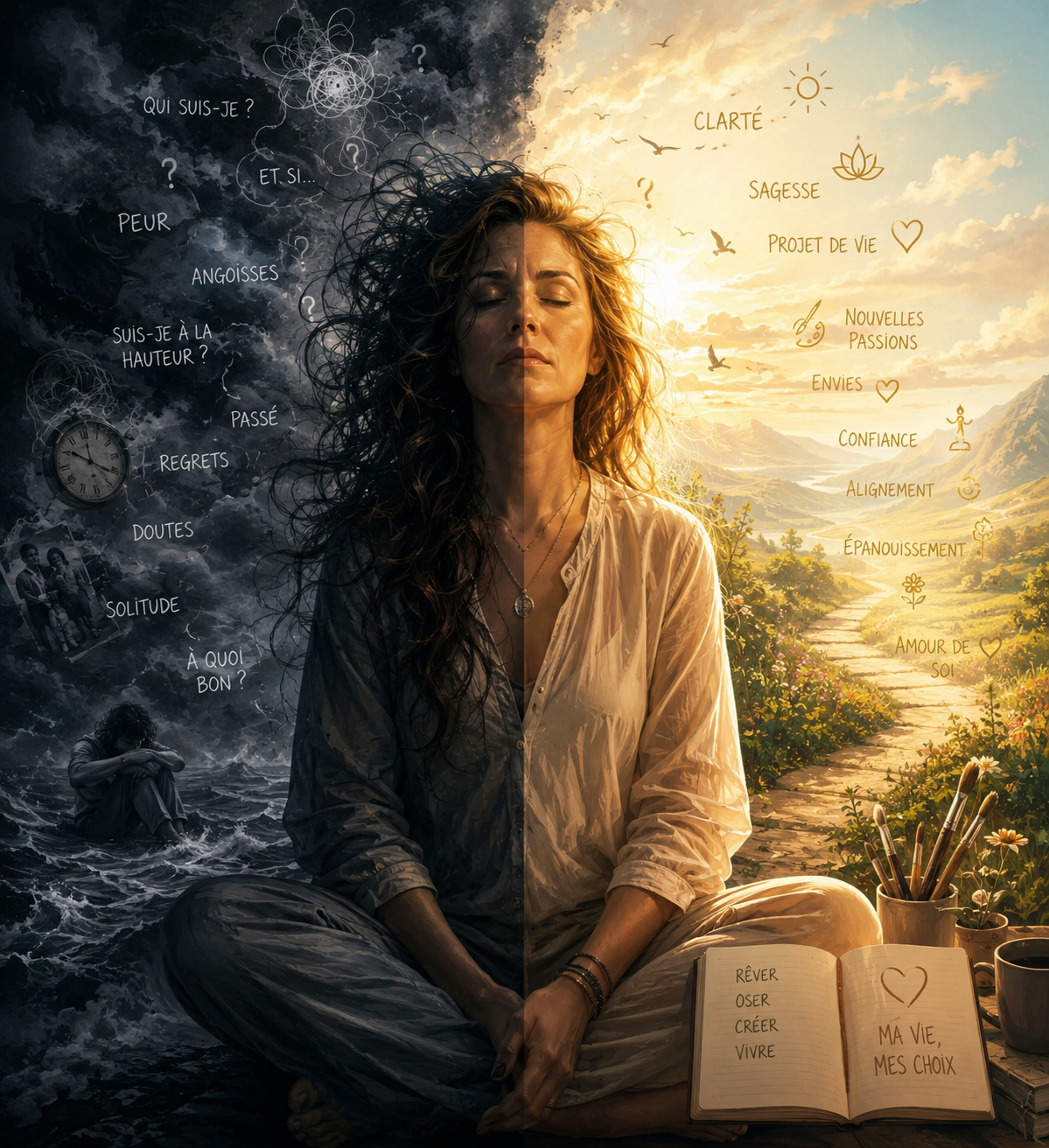 Crise existentielle ou éveil spirituel : comprendre ce qui vous arrive et se renouveler - Femme de 40 ans et plus